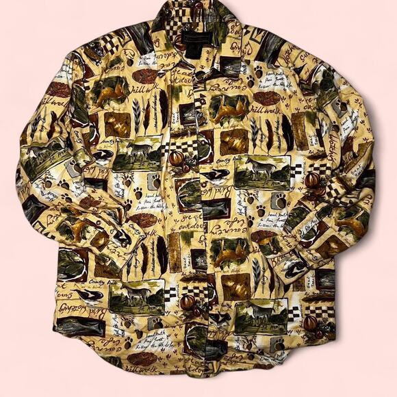 Eddie bauer western horse print shirt - Picture 3 of 5